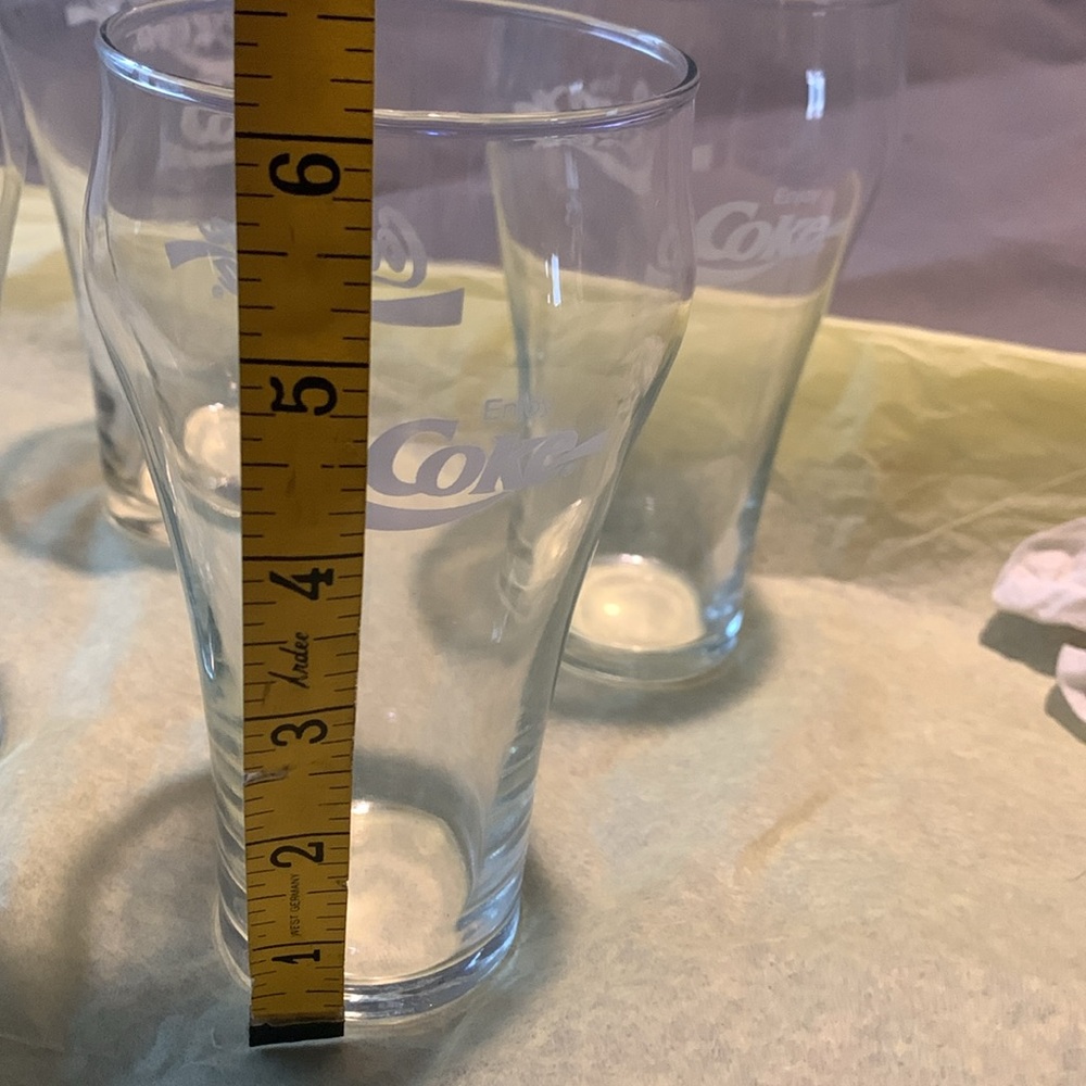 Coca-Cola 1970s Vintage 6.5" ENJOY COKE Bell Glass Tumbler Cup White Large - Picture 9 of 10